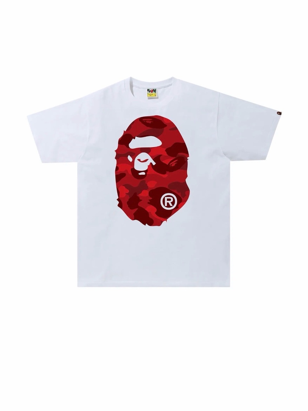 Bape red camo white tee Medium